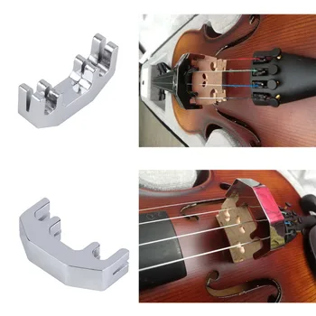 

Mini Violin Practice Mute Metal Silver Fiddle Silent Silencer Violin Metal Muffler Design for Violin Protective Plastic Coating
