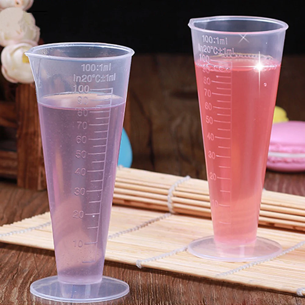 100ml Conical Measuring Cup Triangle Measuring Cup Glass Transparent