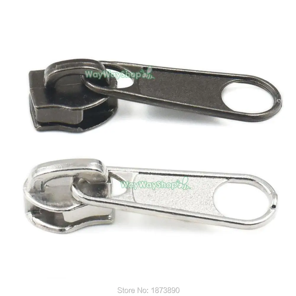 20 PCS Molded Metal Zipper Puller 10 for Repair Replace Kit Stop Long