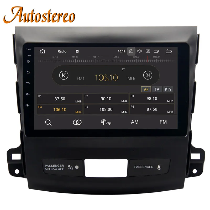 Top Android 8 Car No DVD player GPS Navigation for Mitsubishi Outlander/Citroen C-Crosser/Peugeot 4007 radio DSP recorder head unit 2