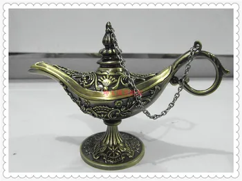 

2PCS 1Pair Collection Fairy Magic 12cm long Lamps Tea Pot Genie BRASS Vintage Retro Toys For Children Home Decoration Gifts