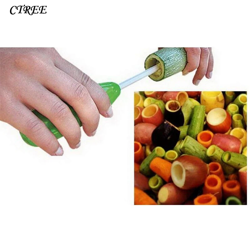 

CTREE 1set Creative Fruit Vegetable Rotate Device Digging Core Peeler Multipurpose Eco-Friendly Cooking Kitchen Accessories C210