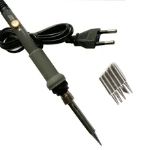 220 В 60 Вт Регулируемый Температура Электрический паяльник ручной Сварка паяльной станции с 5 шт. припоя Советы