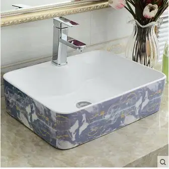 

Wei yu the stage basin square The basin that wash a face wash basin sink rural Mediterranean basin blue pool art