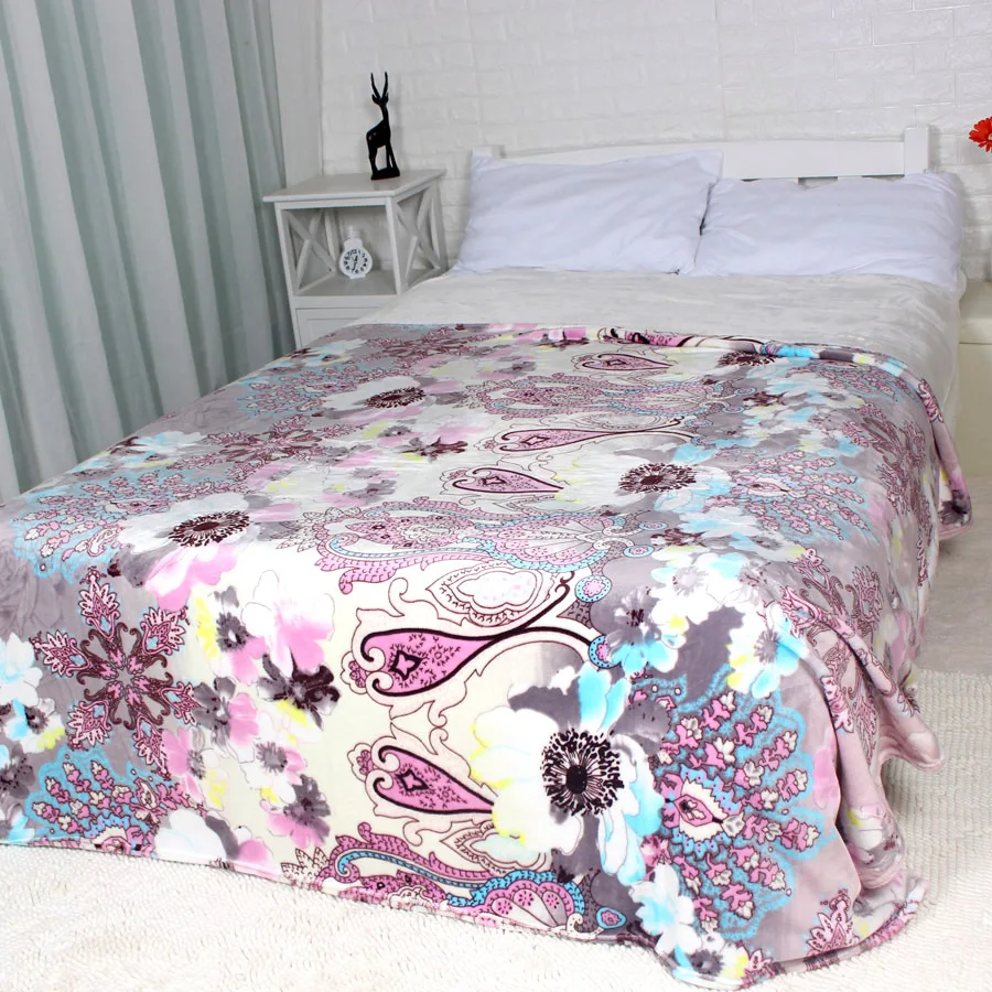 Зимнее одеяло на кровать с цветком, Мягкие плотные фланелевые флисовые одеяла для дивана, дивана, простыни