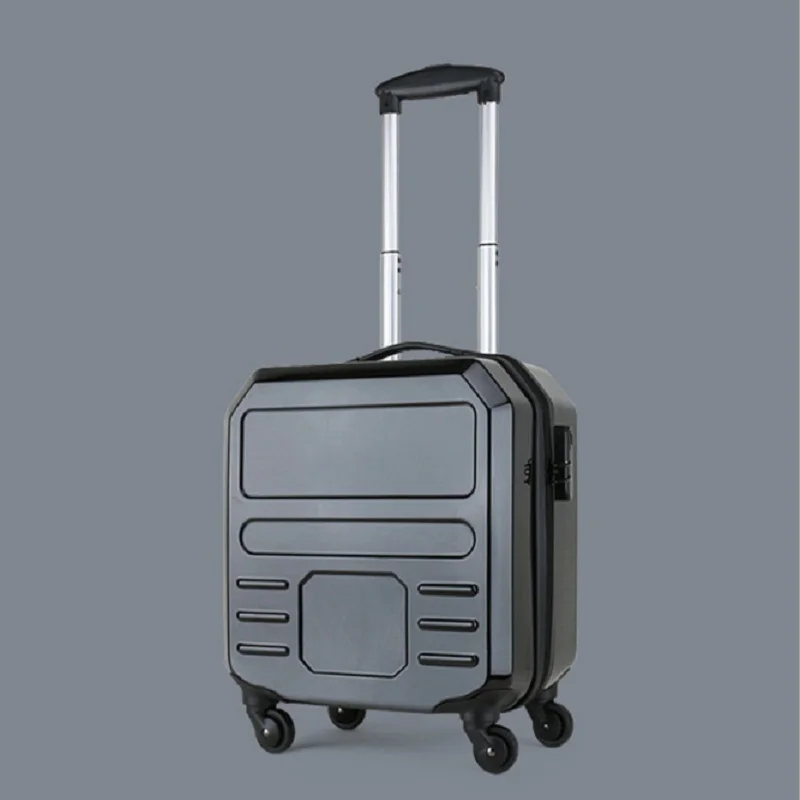 16 Inches Creative Computer Case Girl Students Abs+pc Trolley Case Woman Travel Luggage Suitcase Business Boarding Box Kids Gift High Quality Materials Luggage & Bags