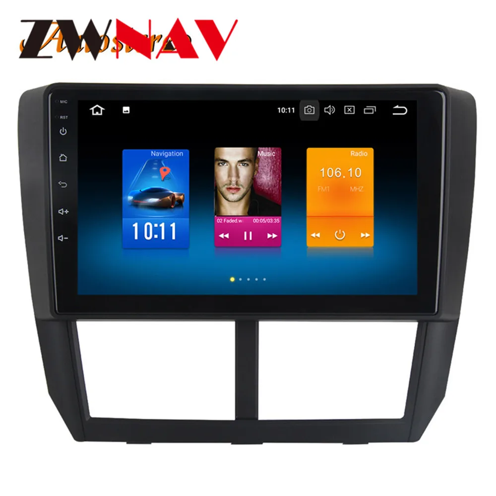 Excellent Octa Core Android 9.0 Car Player Navigation Head Unit For Subaru Forester 2008-2012 GPS Multimedia Radio IPS Screen 2