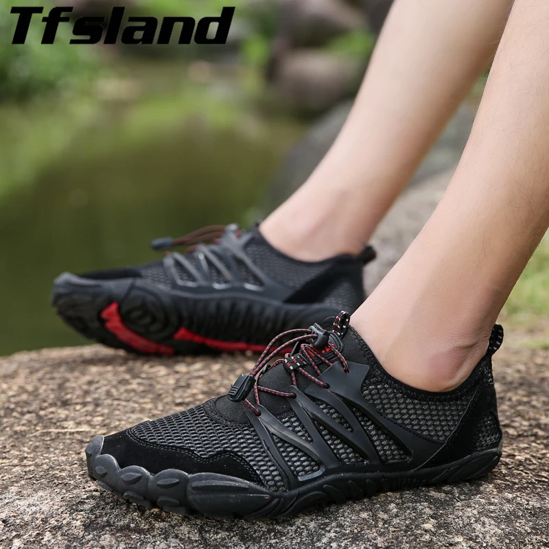 خفيفة الوزن عشاق رياضة الرجال الشاطئ في الهواء الطلق أحذية النساء أحذية الصيف الرحلات المنبع المشي المياه سريعة تجفيف أكوا أحذية