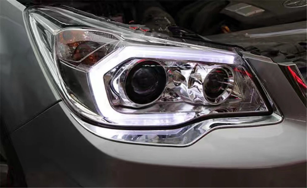 2 шт. автомобильный Стайлинг для Subaru Forester фары 2013 светодиодный фары DRL H7 D2H Hid вариант Ангел глаз биксенон