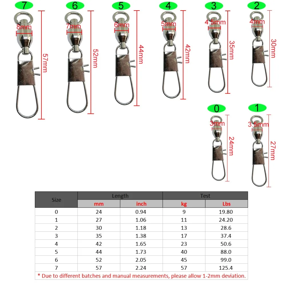 INFOF 50 шт./лот рыболовный шаришариковый вертлюг с замковое соединение карабин для рыбалки крючок Рыболовная Снасть