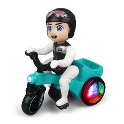 Электрический трехколесный велосипед музыкальное освещение мультфильм маленький мальчик Самосвальный автомобиль светящиеся колеса