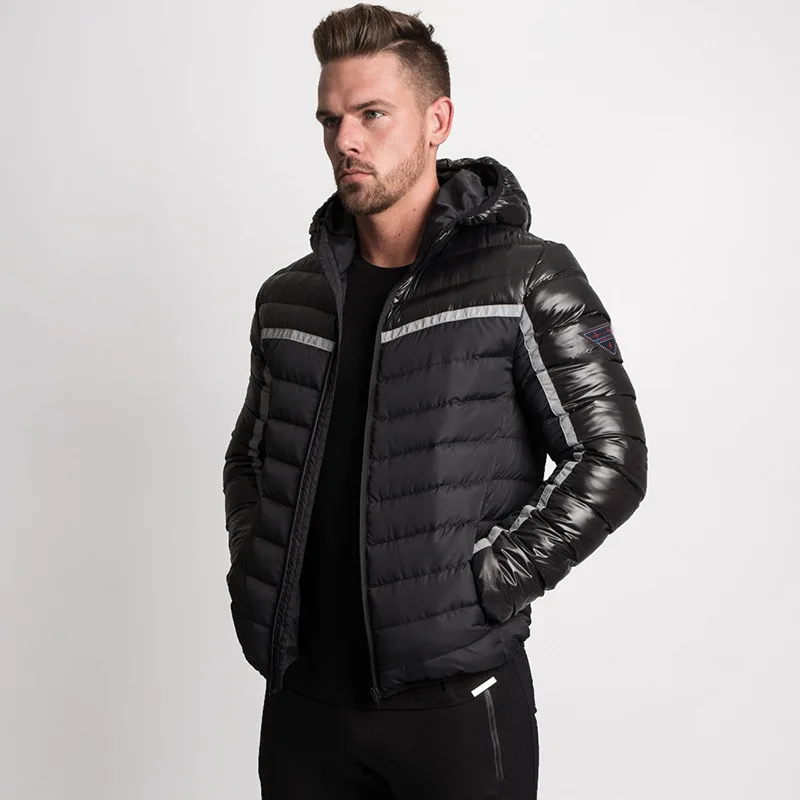 winter jacket men Warm Coat Light fashion Hooded Collar Gym training outside Wear Zipper Parka men Contrast stitching coat winter jacket men Warm Coat Light fashion Hooded Collar Gym training outside Wear Zipper Parka men Contrast stitching coat