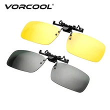 VORCOOL 1 шт. унисекс поляризованные солнцезащитные очки клип солнцезащитные очки для вождения ночного видения очки смола линзы автомобильные аксессуары