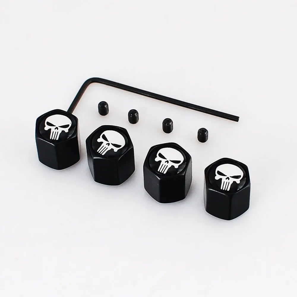 4pcs Car Auto Wheel Tyre Tire Stem Air Valve Caps Dust Covers for Chevrolet Black Red
