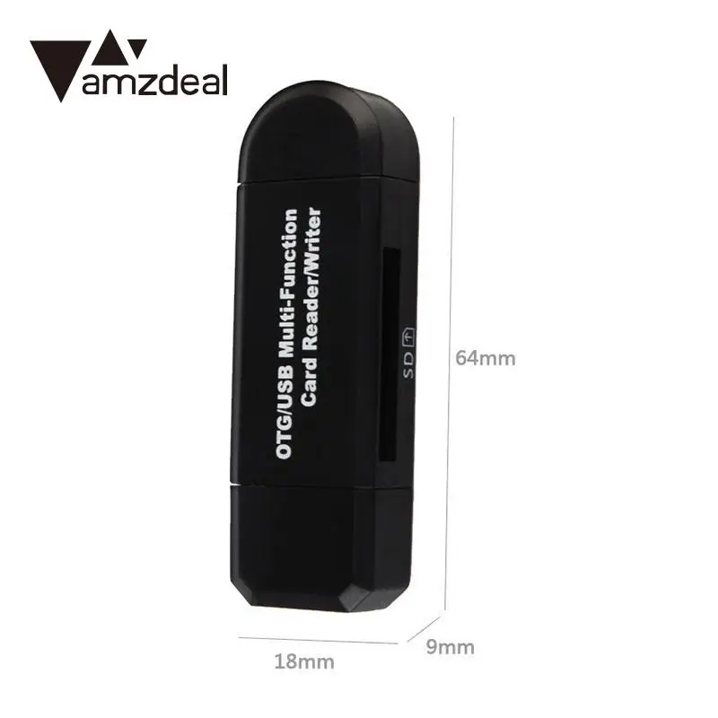 Amzdeal Универсальный Многофункциональный Micro USB 2 0 кард ридер адаптер SD/TF для