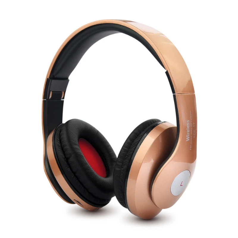 Foldable Wireless Bluetooth Headphone with Microphone Metal Heavy Bass
