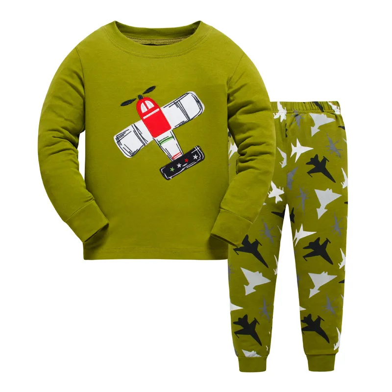 Sleepwear & Robes	 DISCOUNTS New 2021 Brand Cartoon Kid Pyjamas Autumn& Winter Boys Dinosaur Pajamas Set Children Pyjamas Christmas Kids Cloth Set night gowns cheap