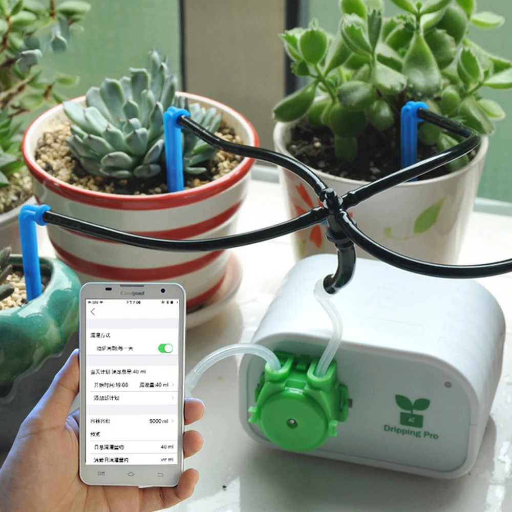 

Mobile Phone Control Lntelligent Garden Automatic Watering Device Succulents Plant Drip Irrigation Tool Water Pump Timer System