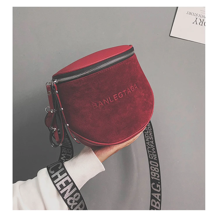 ZYJ Women Suede Leather Shoulder Handbags Waist Bags Chest Pack Girls Leisure Messenger Crossbody Casual Sling Bag Handbag (10)