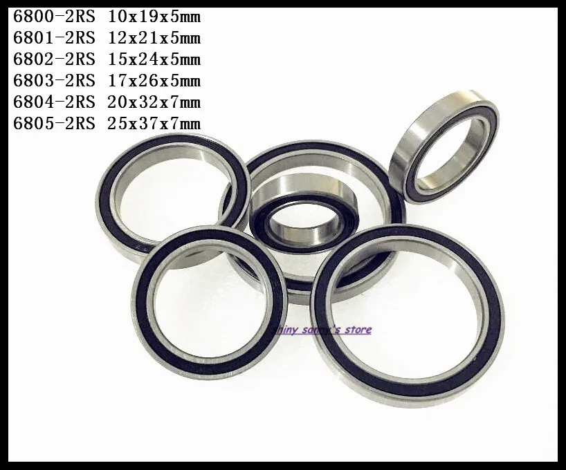 5-10pcs/Lot 6800-2RS,6801-2RS,6802-2RS,6803-2RS,6804-2RS,6805-2RS The Rubber Thin Wall Deep Groove Ball Bearing Brand New 5-10pcs/Lot 6800-2RS,6801-2RS,6802-2RS,6803-2RS,6804-2RS,6805-2RS The Rubber Thin Wall Deep Groove Ball Bearing Brand New