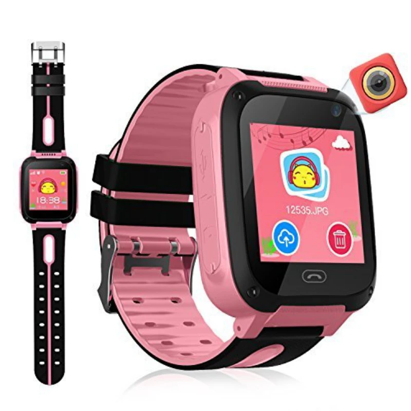 GPS Tracker Kid Camera Smart Watch Mirco SIM Calls Anti-Lost LBS SOS Location Alarm for iPhone iOS Android Children Smartwatch Y