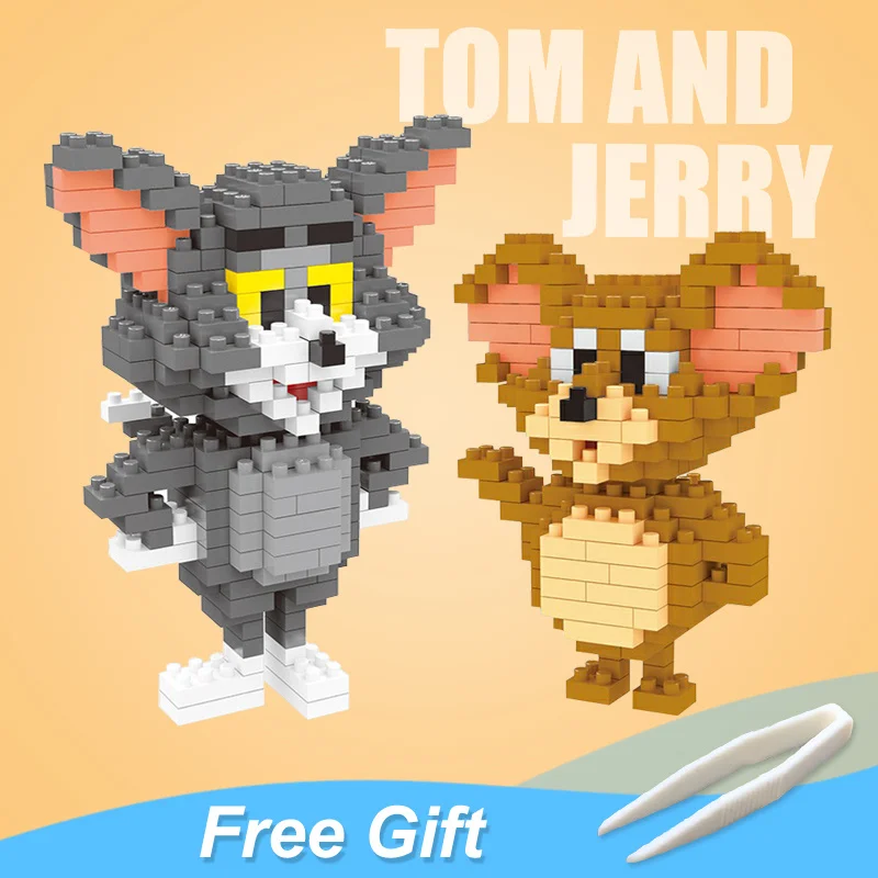 

LOZ Tom and Jerry Blocks Toy Cat Mouse Diamond Fun Classic Cartoon For Children Kid 14+Birthday Party Supplies Girl Boy Gift