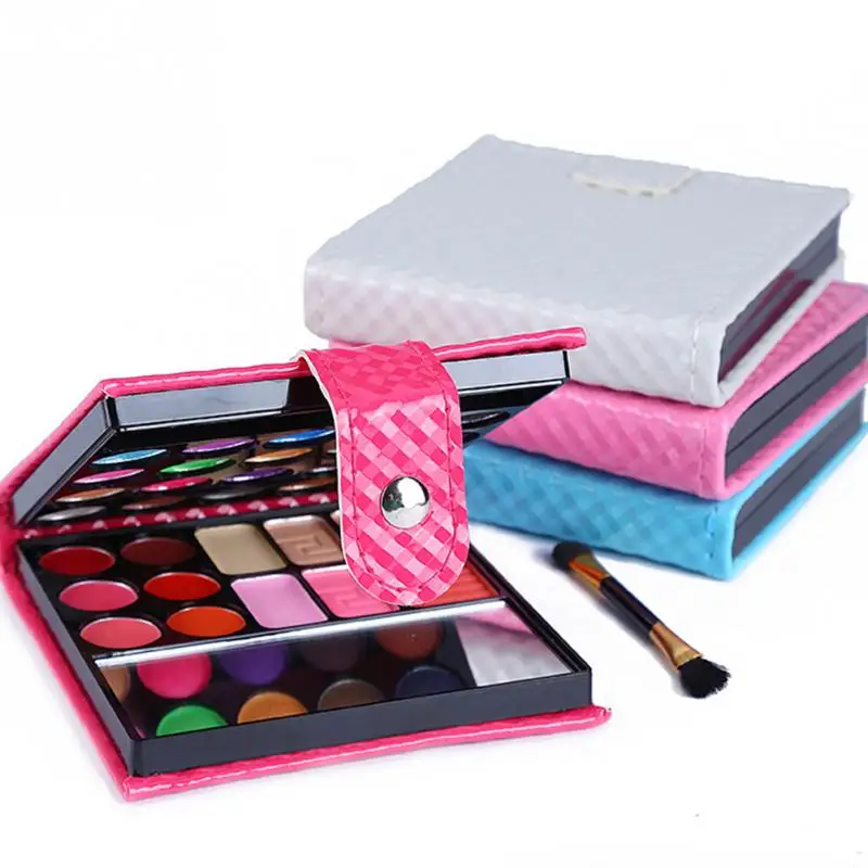 

Cosmetics Shimmer Pearl Eyeshadow Palette Natural 32 Colors Makeup Up Modification Lip Gloss Blush Set Brush Button Bag
