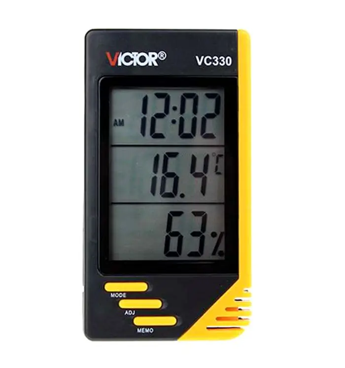 VICTOR VC330 household compact handheld hygrometer/ thermometer. With