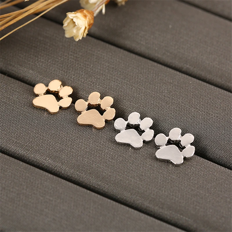 

ZRM20pcs/lot Hot Creative Paw Claw Dogs Kitten Cat Earrings Feet Footprint Earrings Jewelry Lovers Valentine's Day and Christmas