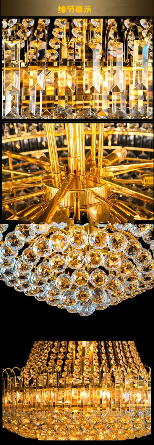 Хрустальная люстра Люстры де cristais блеск cristal D40 D60 D80 лестница света Светодиодные флеш-потолочный Люстра