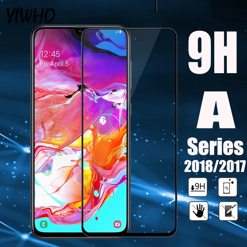 

Screen Protector for Samsung Galaxy A7 A50 A70 A40 A30 A9 A6 A8 2018 Protective Glass on The Sansung Sumsung Plus Tempered Glas