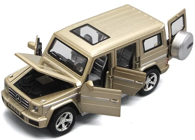 1:30 Diecasts& игрушечные транспортные средства Mercedes G500 модель автомобиля со звуком и светильник коллекция автомобиля игрушки для мальчика Детский подарок brinquedos - Цвет: gold