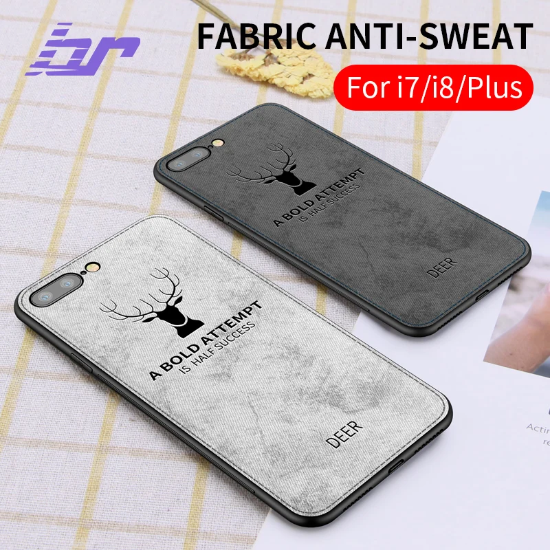 

BR 3D Print Fabric Case For iPhone 8 7 6s 6 Plus Cases Anti-sweat Back Animal Cover Case For iPhone 7 Plus 8 Soft TPU Edge Case