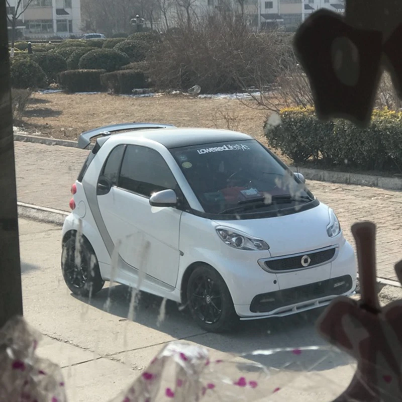 For Smart fortwo 453 Spoiler Carlsson ABS Material Car Rear wing Primer Color Rear Spoiler For Benz Smart fortwo 451 Spoiler