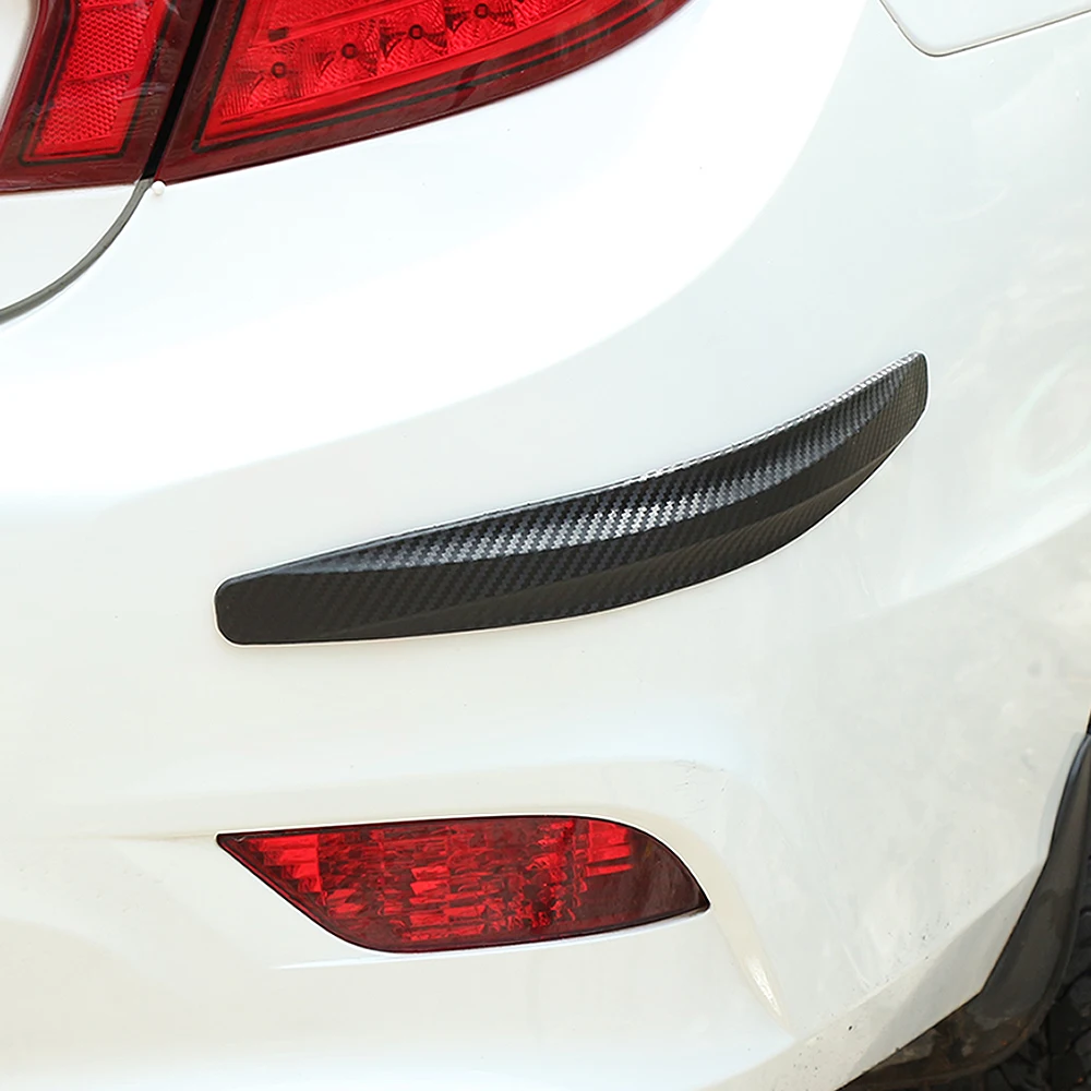 2Pcs Car Bumper Set Carbon Fiber Styling Mouldings Bumpers Anti rub