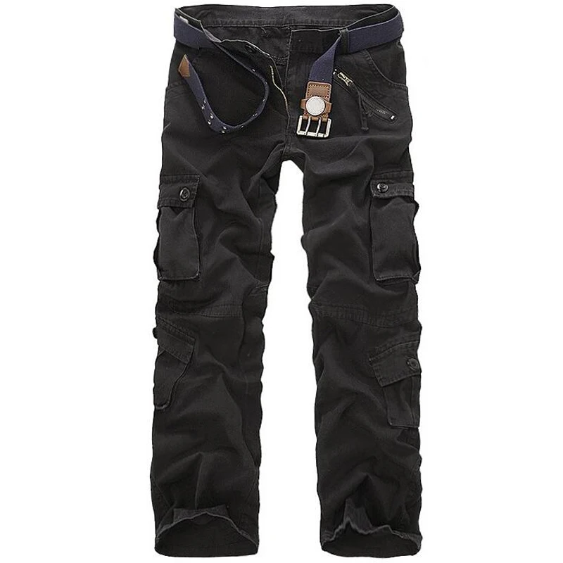 Мужские брюки в стиле милитари Уличная Повседневная одежда с несколькими карманами комбинезоны свободный стиль брюки мужские модные