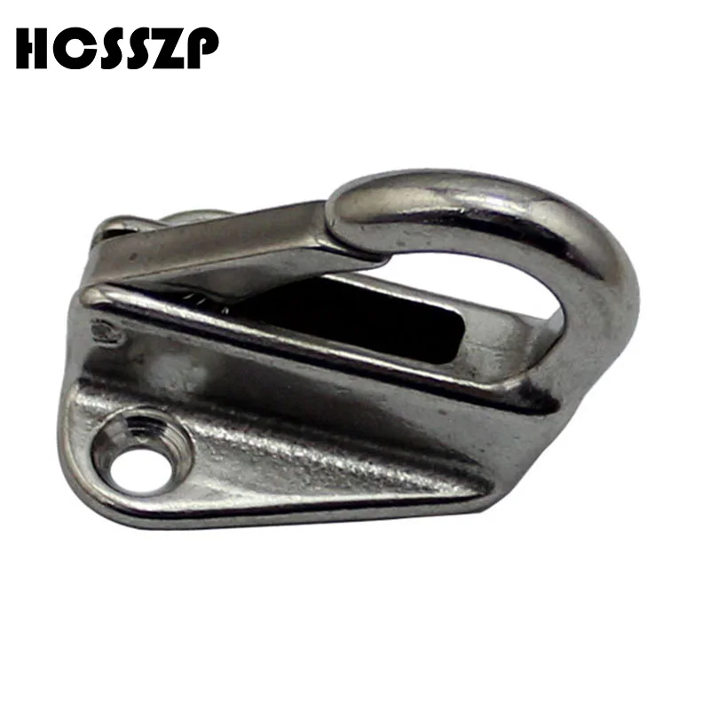 

HCSSZP 4 Pieces Stainless Steel 316 Locked Fender Spring Hook Snap Coat Cap Hook Attach Rope Boat Sail Tug Ship Marine Hardware