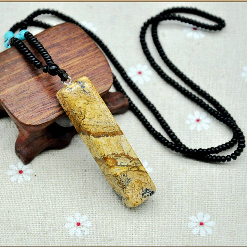 

70CM Boho Long Tassel amber Necklace 2018 Summer Style Tassel 3A Natural Stone Necklace Women Sweater Chain Fashion Jewelry Yoga