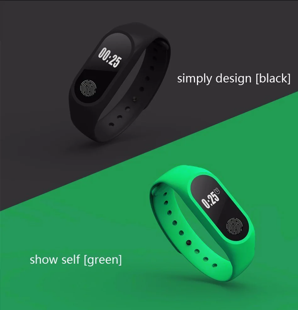 !ACCEZZ Smart Band Bracelet For Xiaomi OLED Heart Rate M2 Sport Bluetooth Wristband Fitness Tracker For Android IOS Waterproof (5)