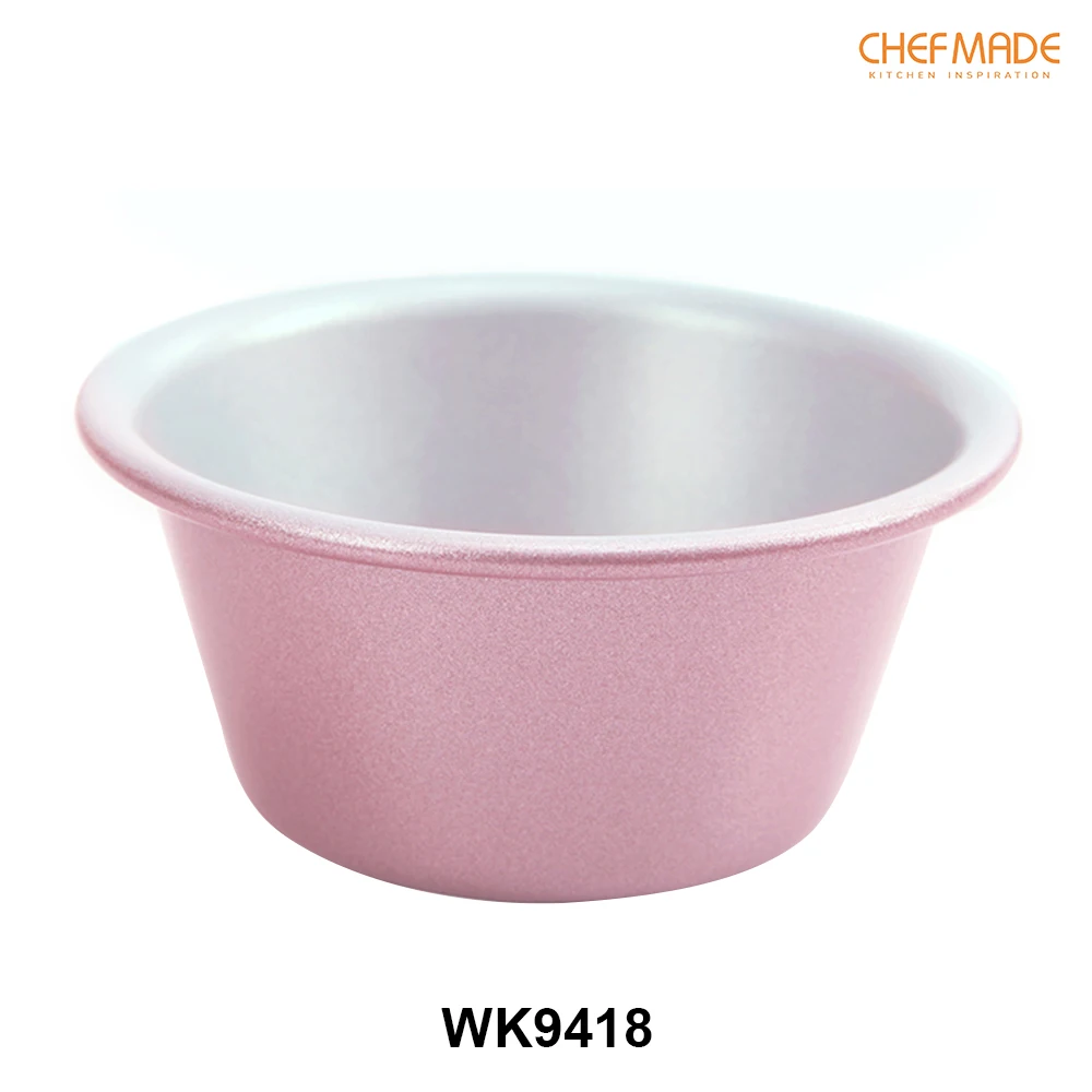 

CHEFMADE Pudding Cake Mold ,1-Inch Non-Stick Pudding Jelly Anodized Cake Pan ,FDA Approved For Kitchen Oven Baking