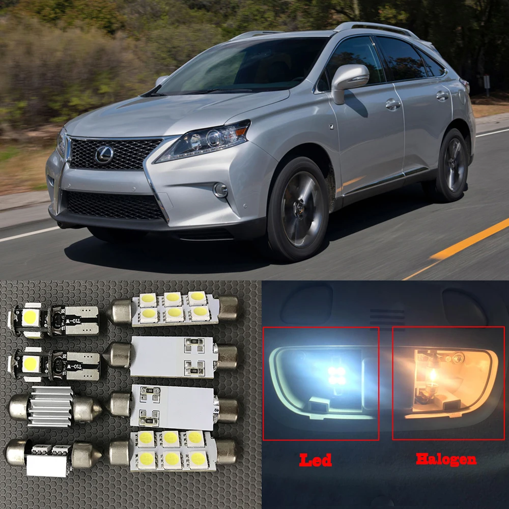 Us 12 46 11 Off 14pcs White Led Map Dome Step Courtesy Lights Interior Trunk Cargo Kit For 2010 2013 Lexus Rx350 Rx450h 12v Canbus Car Styling In