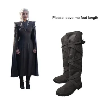 

Game of Thrones Season 7 Boots Daenerys Targaryen Cosplay Shoes Halloween Carnival Cosplay Props Accessory Adult Women Tailored