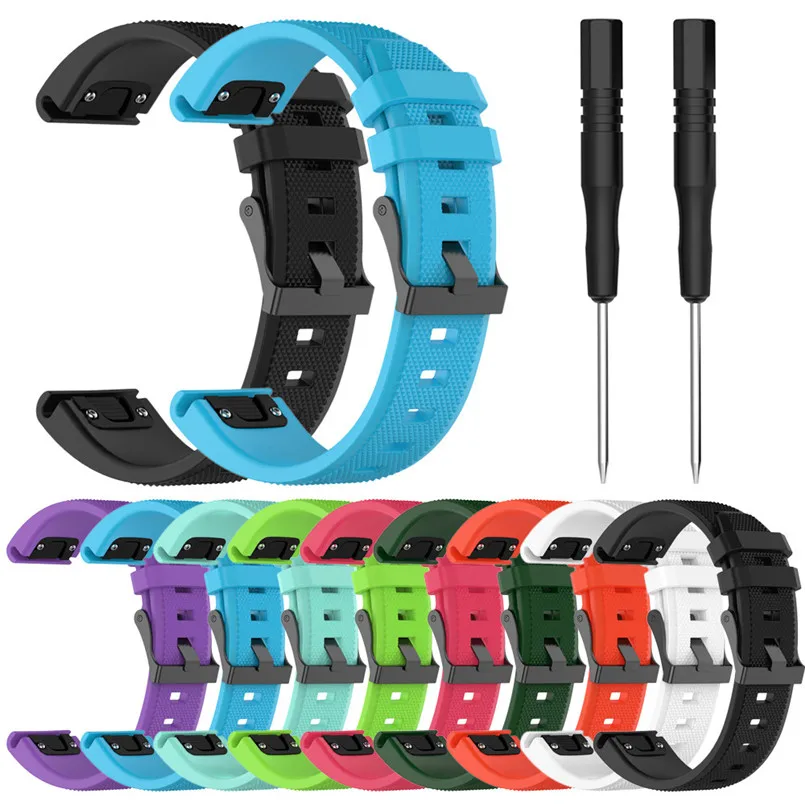 

Replacement Watch Strap for Garmin Fenix 5S Plus Band Easy Fit 20mm Width Soft Silicone Watch Strap With Screwdriver 3B22