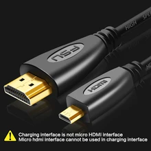 1 4 Version Gold Plated Micro HDMI to HDMI Cable 3D 1080P Male Male for Phone