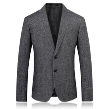 Новинка, весенне-осенний мужской однобортный модный пиджак, Классический шерстяной мужской блейзер, деловой Повседневный пиджак, пиджак для мужчин