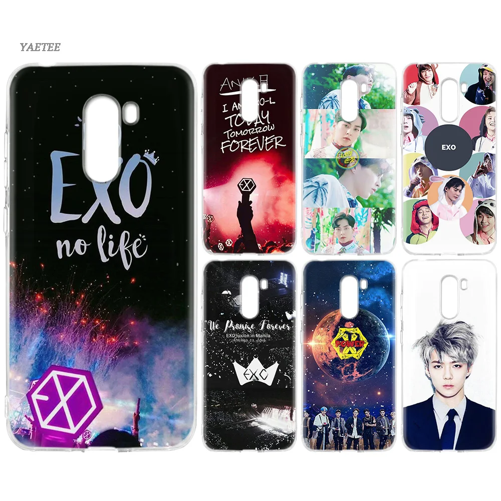 

EXO band kpop Soft TPU Bumper Case For Xiaomi Redmi S2 Y3 Y2 Note 7 7S 6 Pro 5 4 4X Xiomi Mi F1 A2 8 Lite 9 Cover Coque