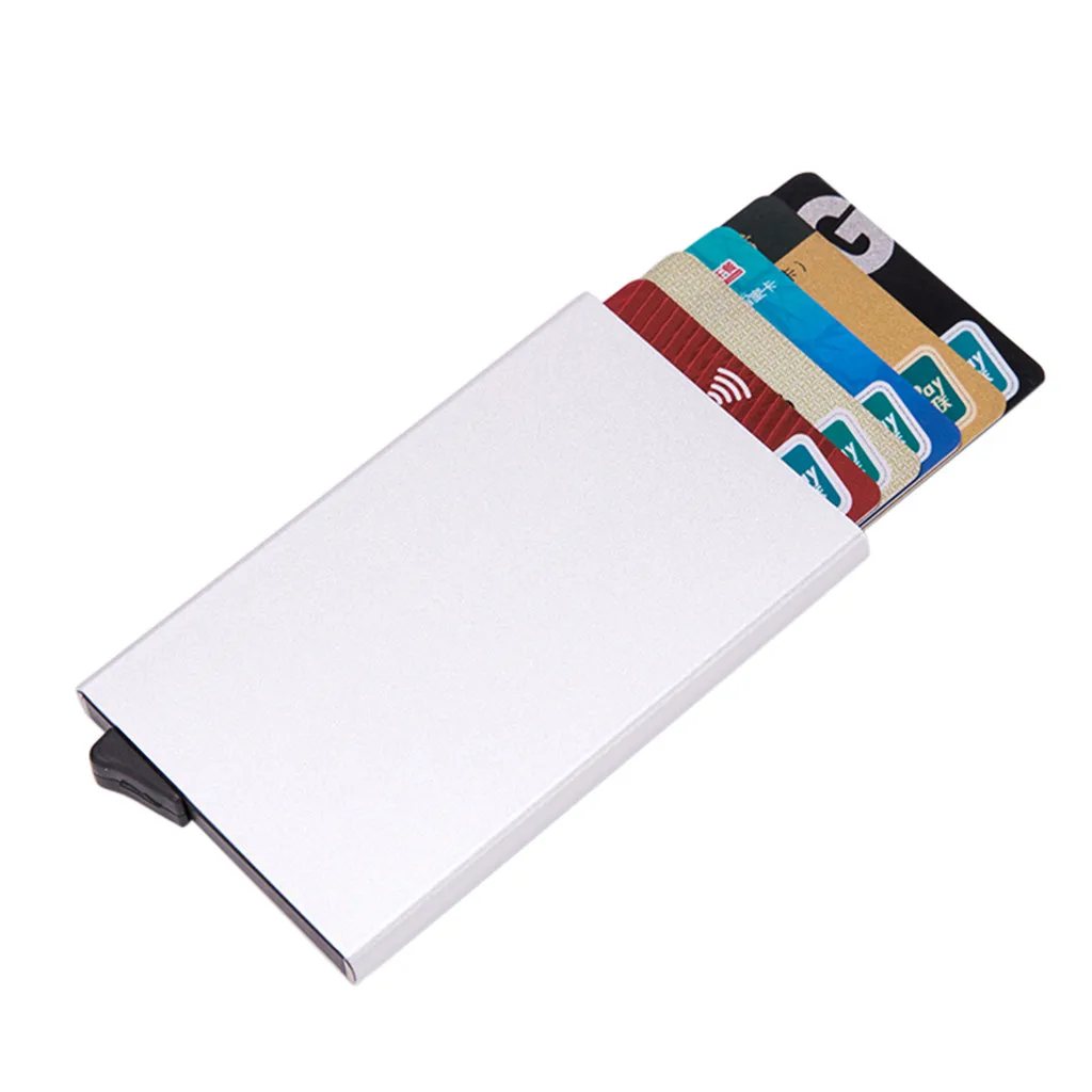 Высококачественный Алюминиевый Одноцветный автоматический всплывающий Противоугонный кошелек для банковских карт, женский кошелек, Женский кошелек