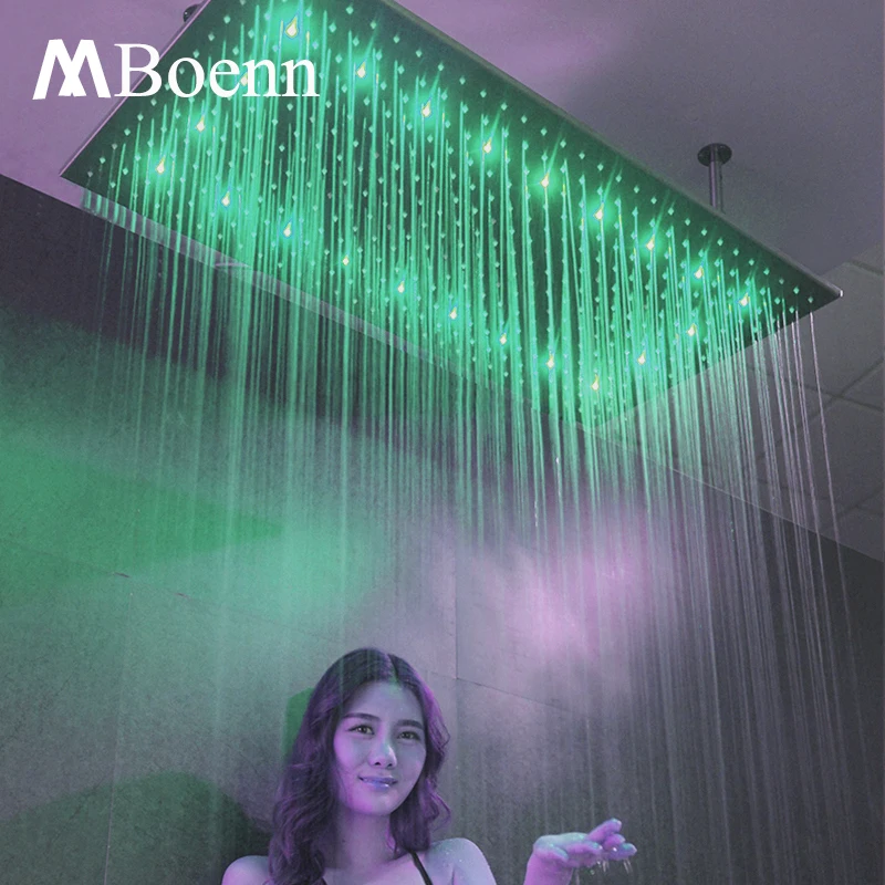 Big Shower 500*100cm Led Shower Head Rainfall Bathroom Showers Water