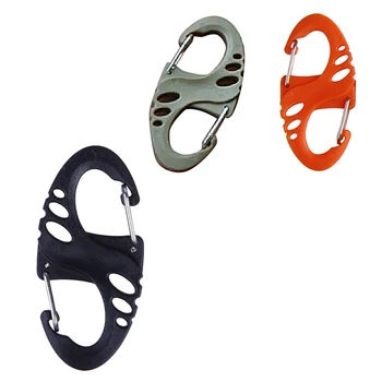 

5Pcs S Type Backpack Clasps Climbing Carabiners EDC Keychain Camping Bottle Hooks Paracord military Survival Gear