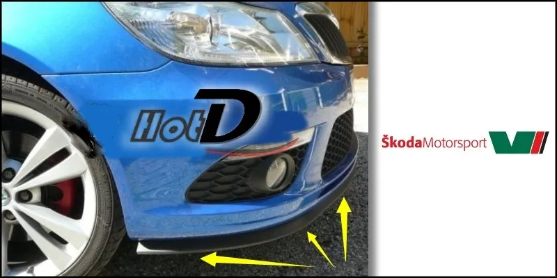 Bumper Lip Deflector Lips For Skoda Rapid Front Spoiler Skirt For TopGear Friends to Car Tuning View  Body Kit  Strip 6.6
